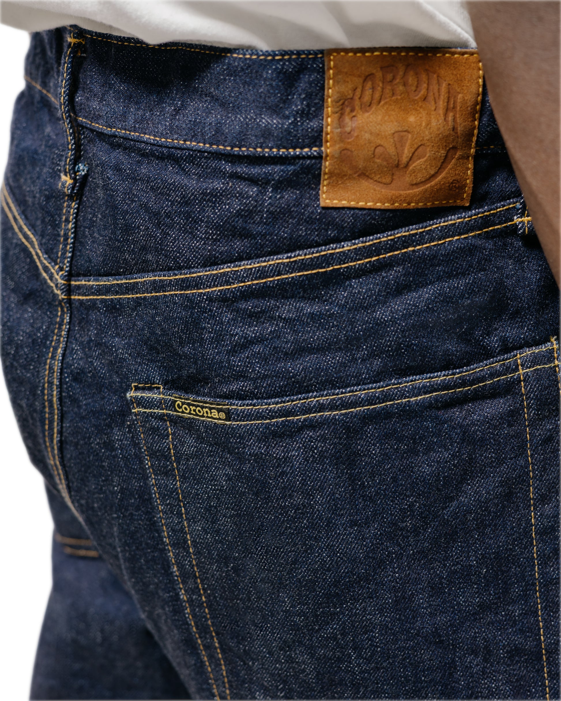 The Corona Utility CP005 W05 Five Pocket 14oz Selvedge Denim Indigo Blue