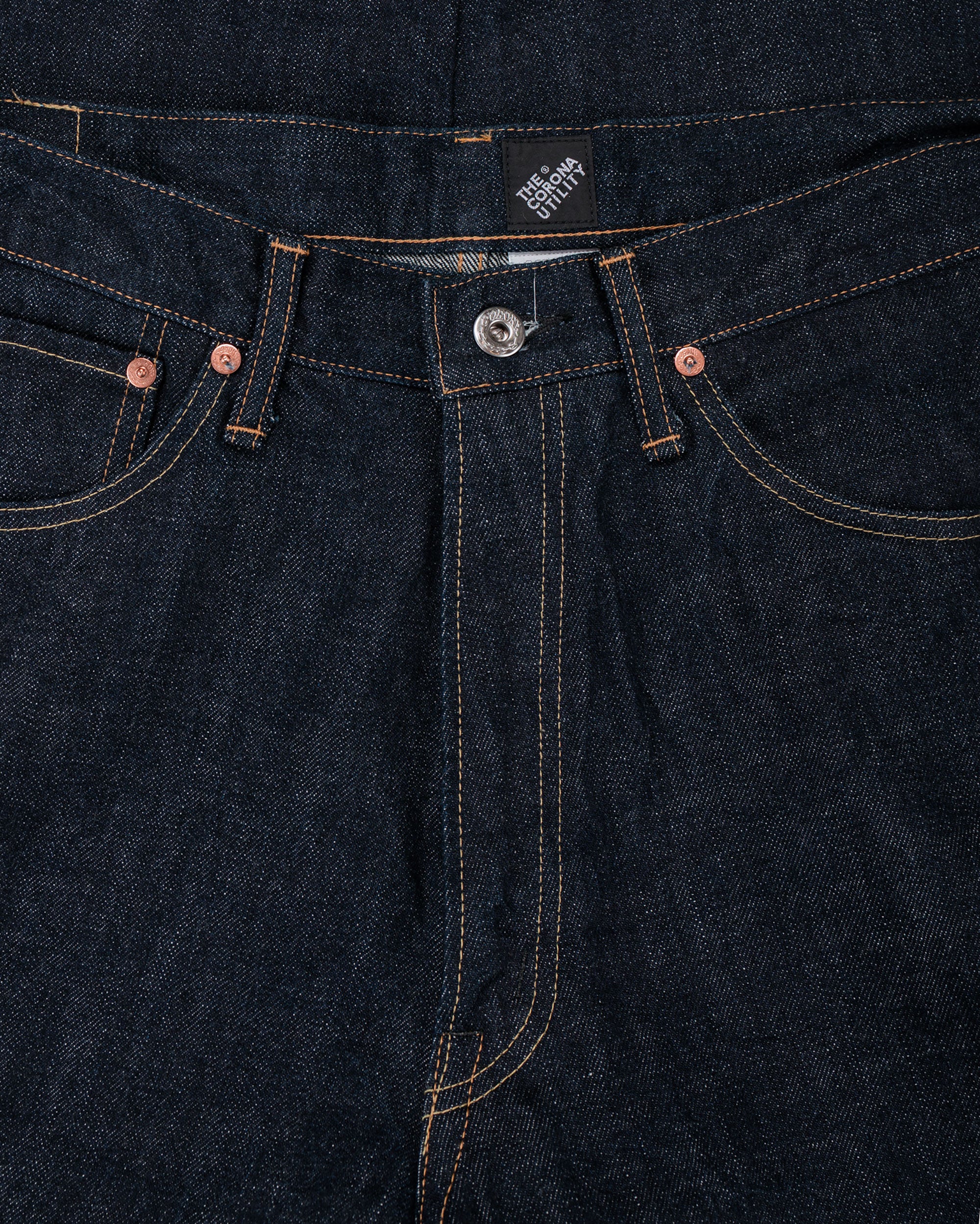 The Corona Utility CP005 W05 Five Pocket 14oz Selvedge Denim Indigo Bl