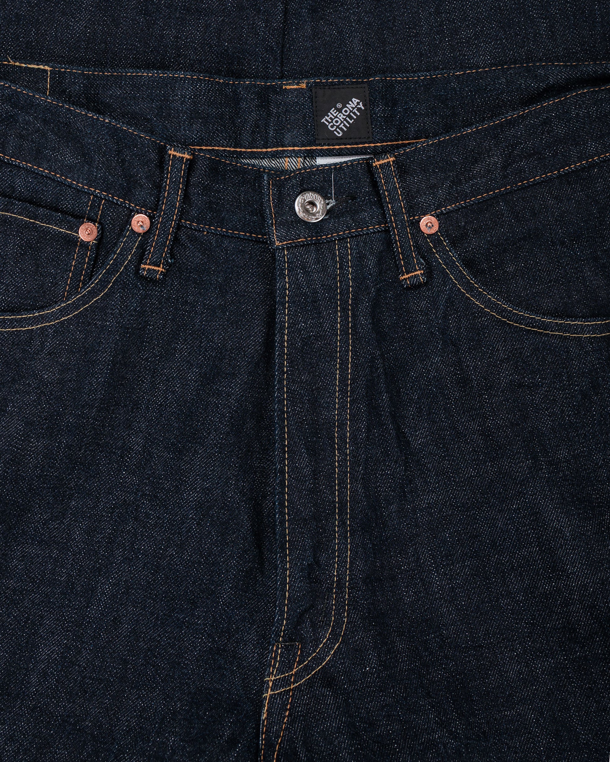 The Corona Utility CP005 W05 Five Pocket 14oz Selvedge Denim Indigo Blue