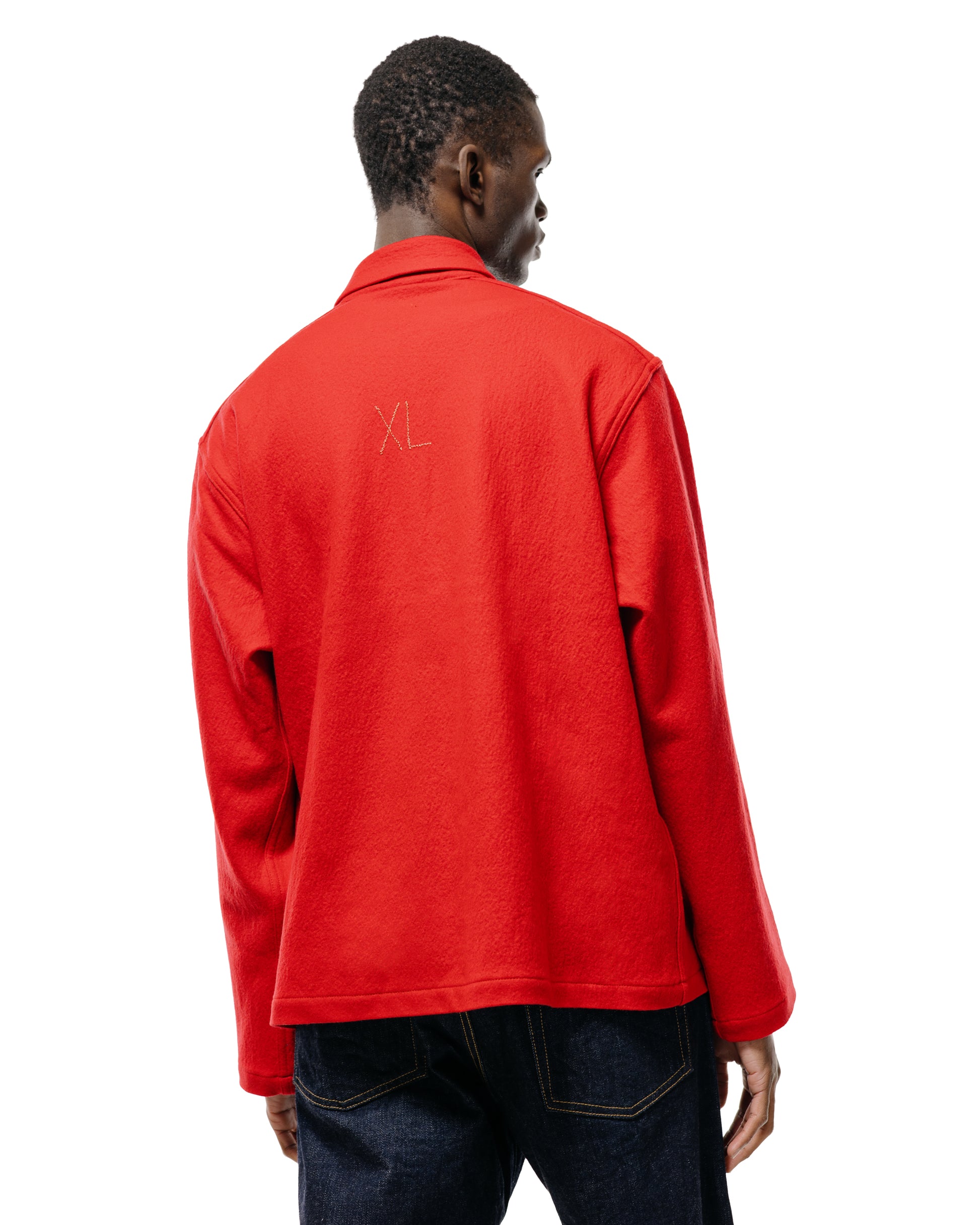 The Corona Utility CSJ006 Half Zip Sailor Jacket Red