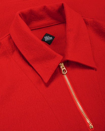 The Corona Utility CSJ006 Half Zip Sailor Jacket Red