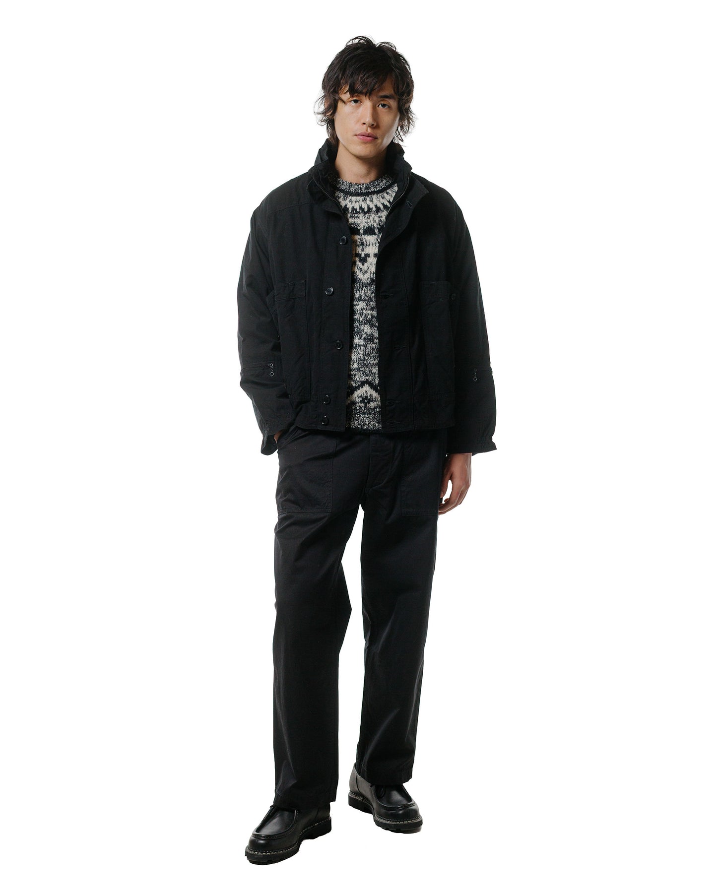 The Corona Utility FP001 Fatigue Slacks 'Utility Slacks' High Density Chambray Gabardine Black
