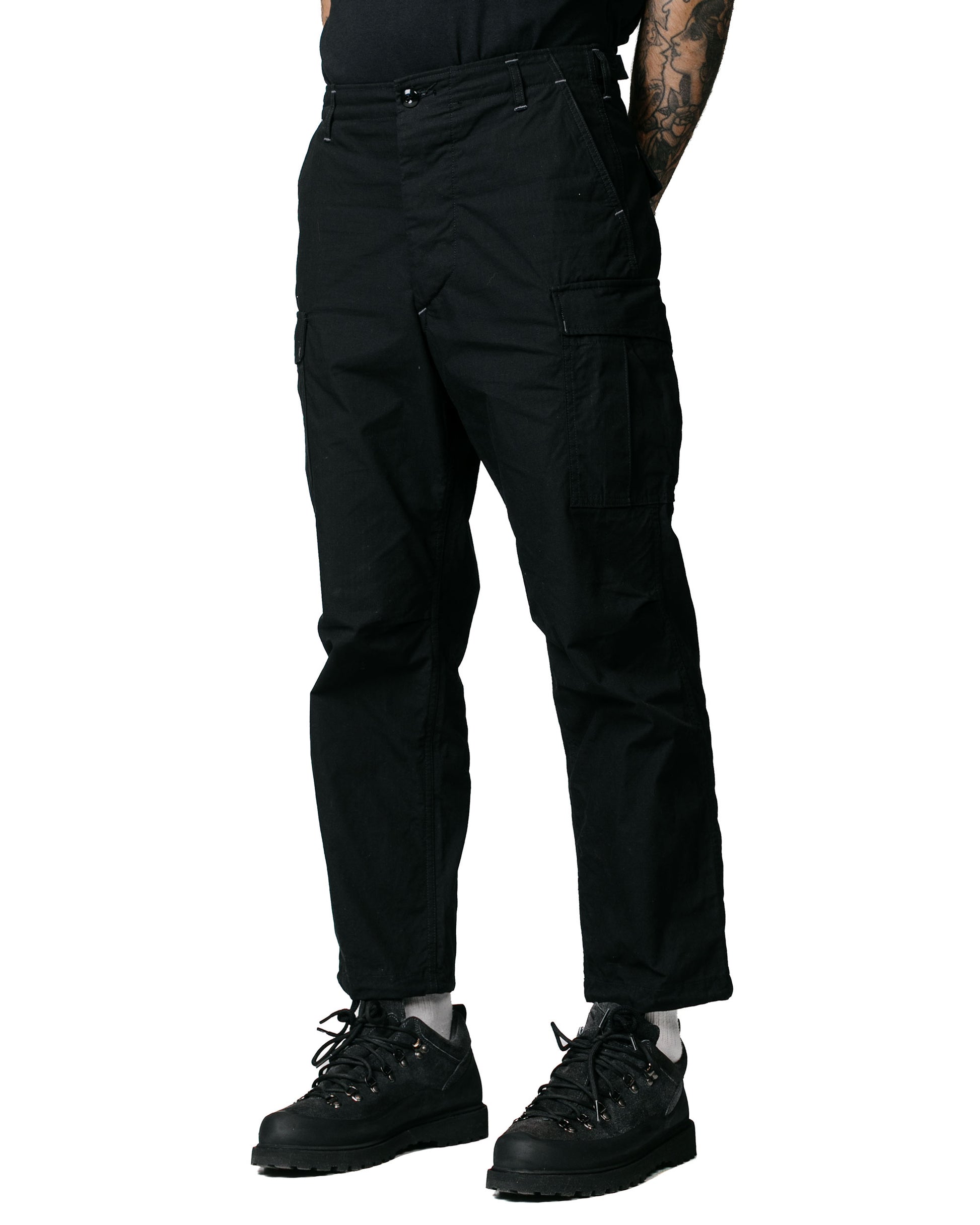 The Corona Utility FP006E Fatigue Slacks 'Jungle Easy Slacks' Military NylonCotton Blocks Black model front