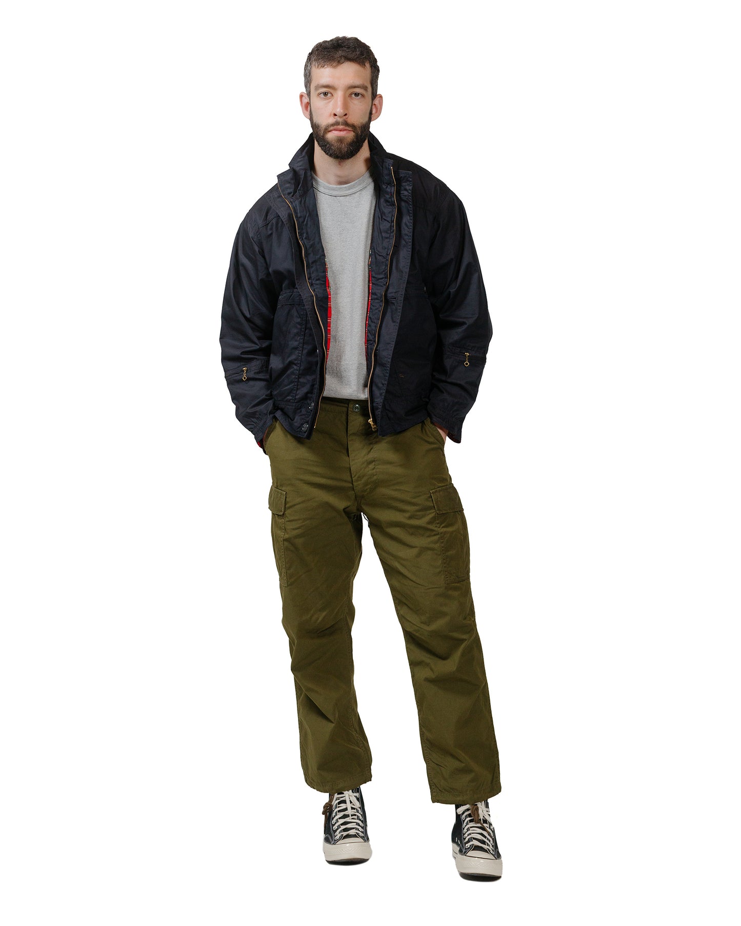 The Corona Utility FP006 Fatigue Slacks 'Jungle Slacks' Army NylonCotton Blocks Olive Green model full