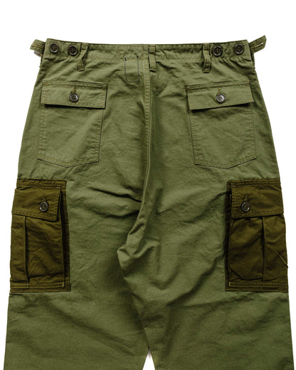 The Corona Utility FP020 Fatigue Slacks "Boonie Slacks" Fatigue Ripstop OD Close Up Rear