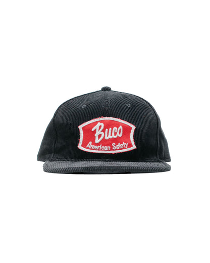 The Real McCoy's BA23102 Buco Strap-Back Cap  Corduroy Black