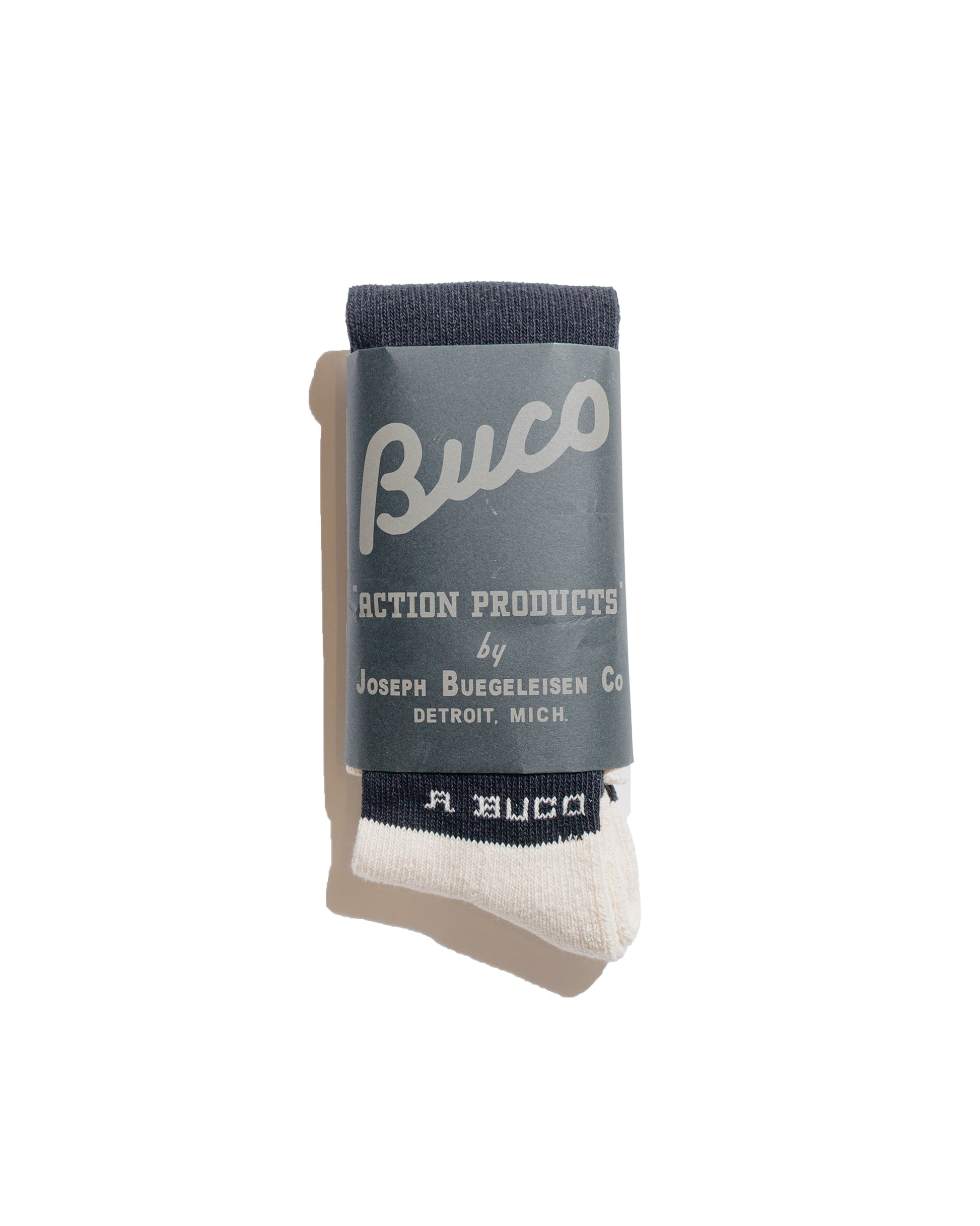 The Real McCoy’s BA23105 Buco Striped Action Socks WhiteBlack