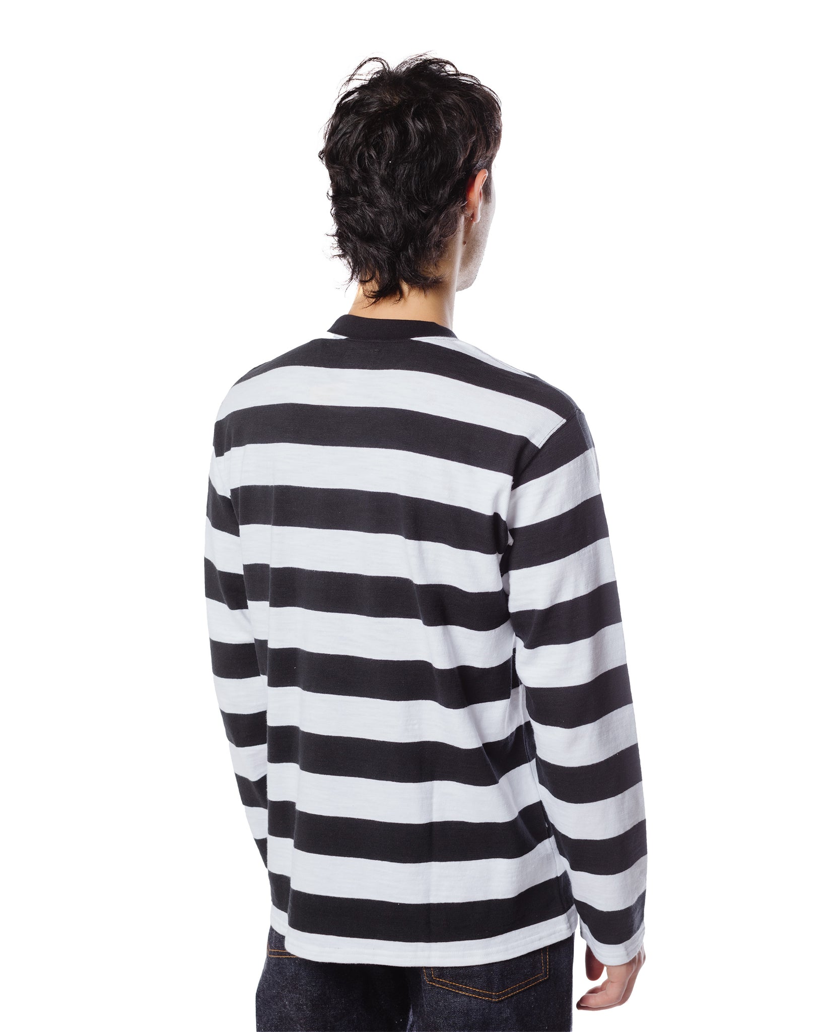 The Real McCoy's BC22005 Buco Stripe Tee L/S White Model Rear