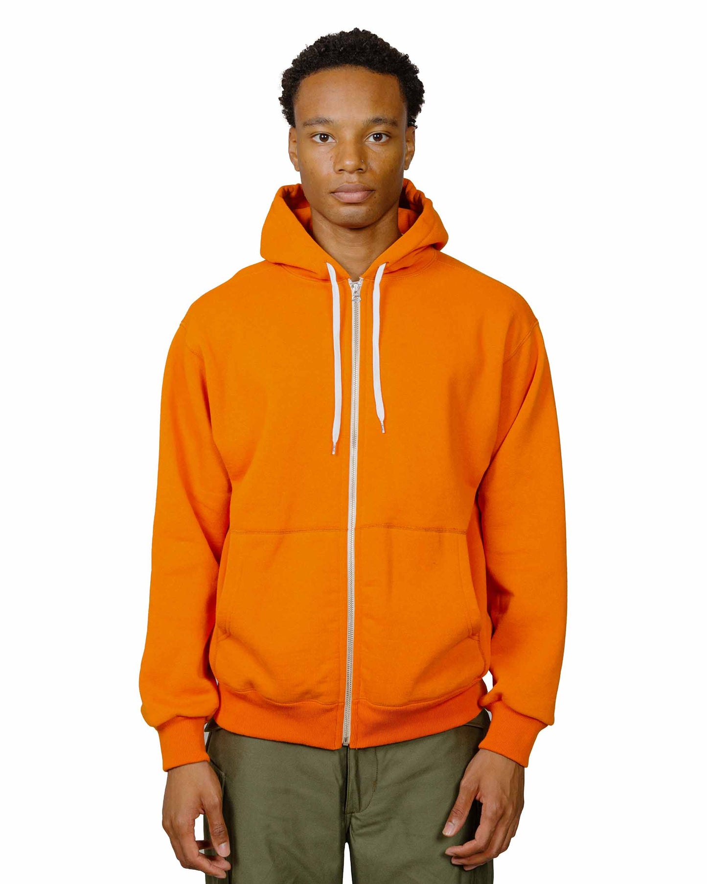 The Real McCoy's BC23101 Buco FZ Parka Sweatshirt Orange model front