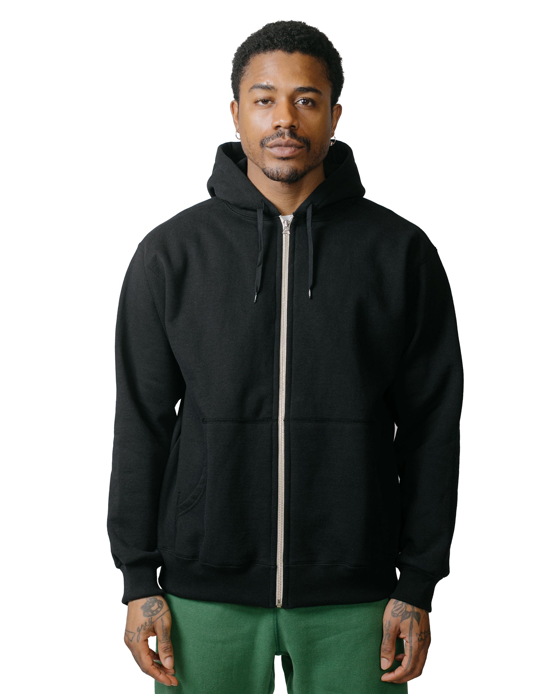 The Real McCoy's BC23101 Buco F/Z Parka Sweatshirt Black model front