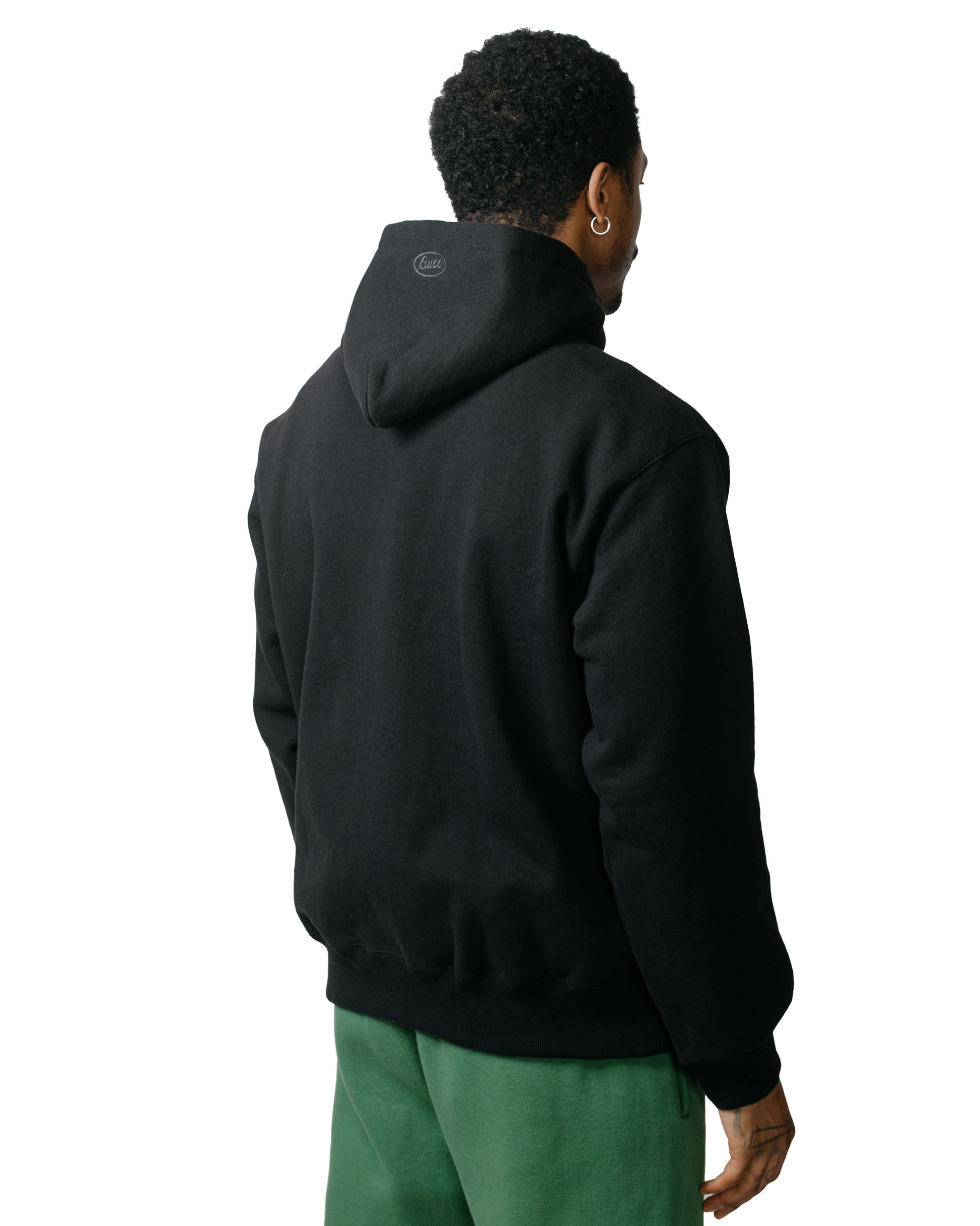 The Real McCoy's BC23101 Buco F/Z Parka Sweatshirt Black model back