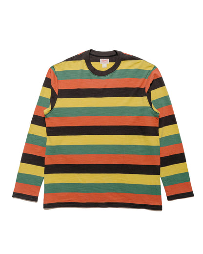 The Real McCoy's BC24001 Buco Stripe Tee LS Tricolor