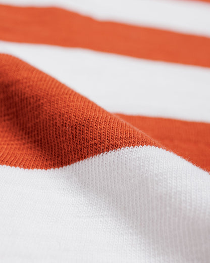 The Real McCoy's BC24002 Buco Stripe Tee S/S White/Red