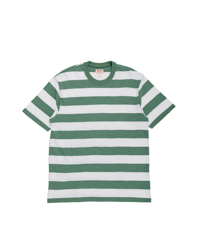 The Real McCoy's BC24002 Buco Stripe Tee SS WhiteGreen