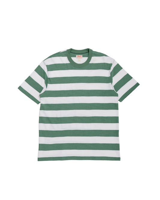 The Real McCoy's BC24002 Buco Stripe Tee SS WhiteGreen