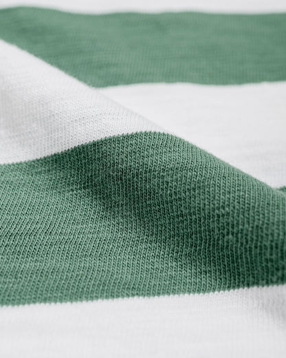The Real McCoy's BC24002 Buco Stripe Tee S/S White/Green