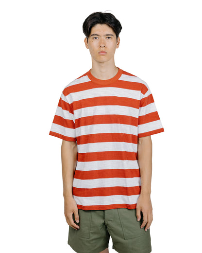 The Real McCoy's BC24002 Buco Stripe Tee SS WhiteRed