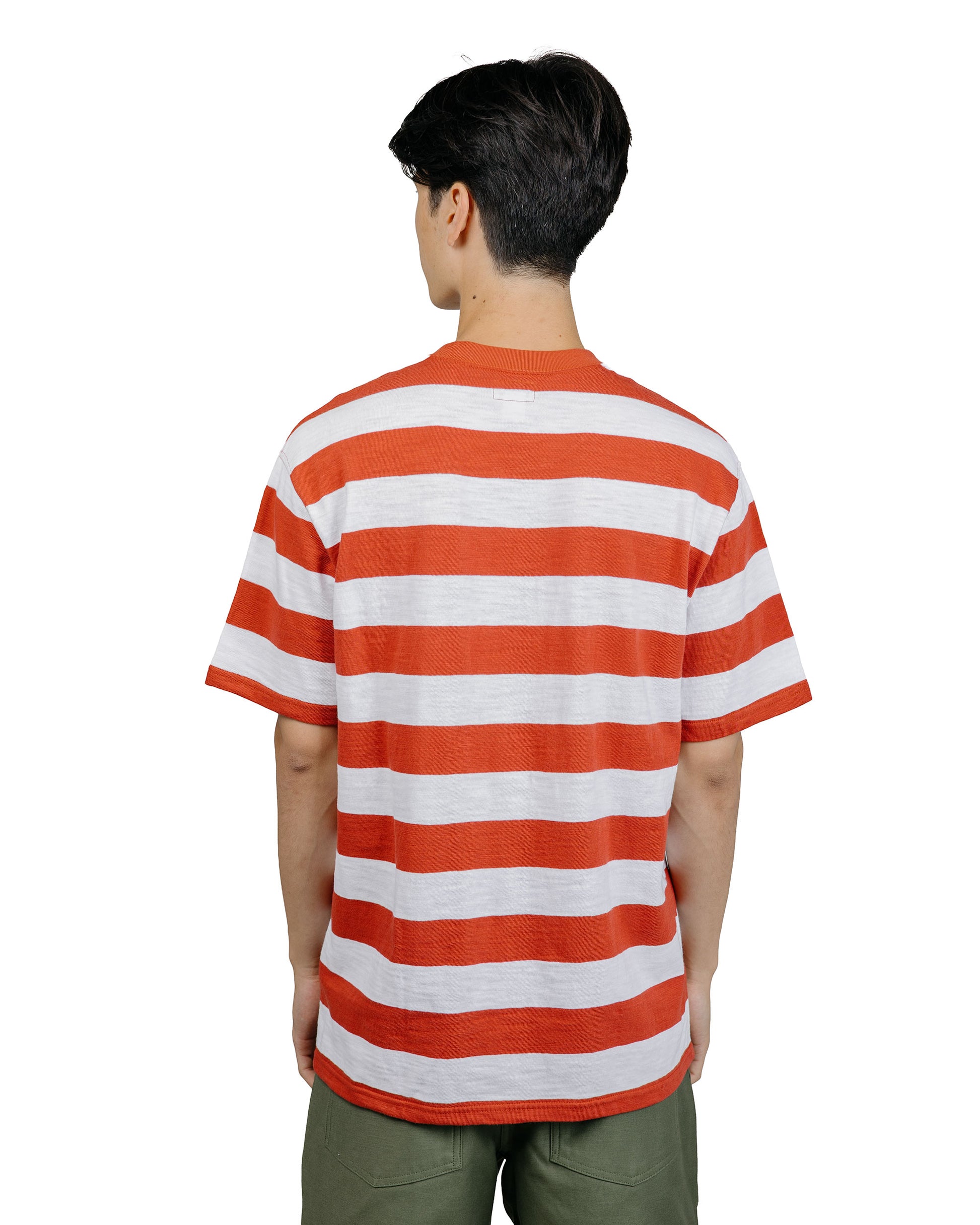 The Real McCoy's BC24002 Buco Stripe Tee SS WhiteRed