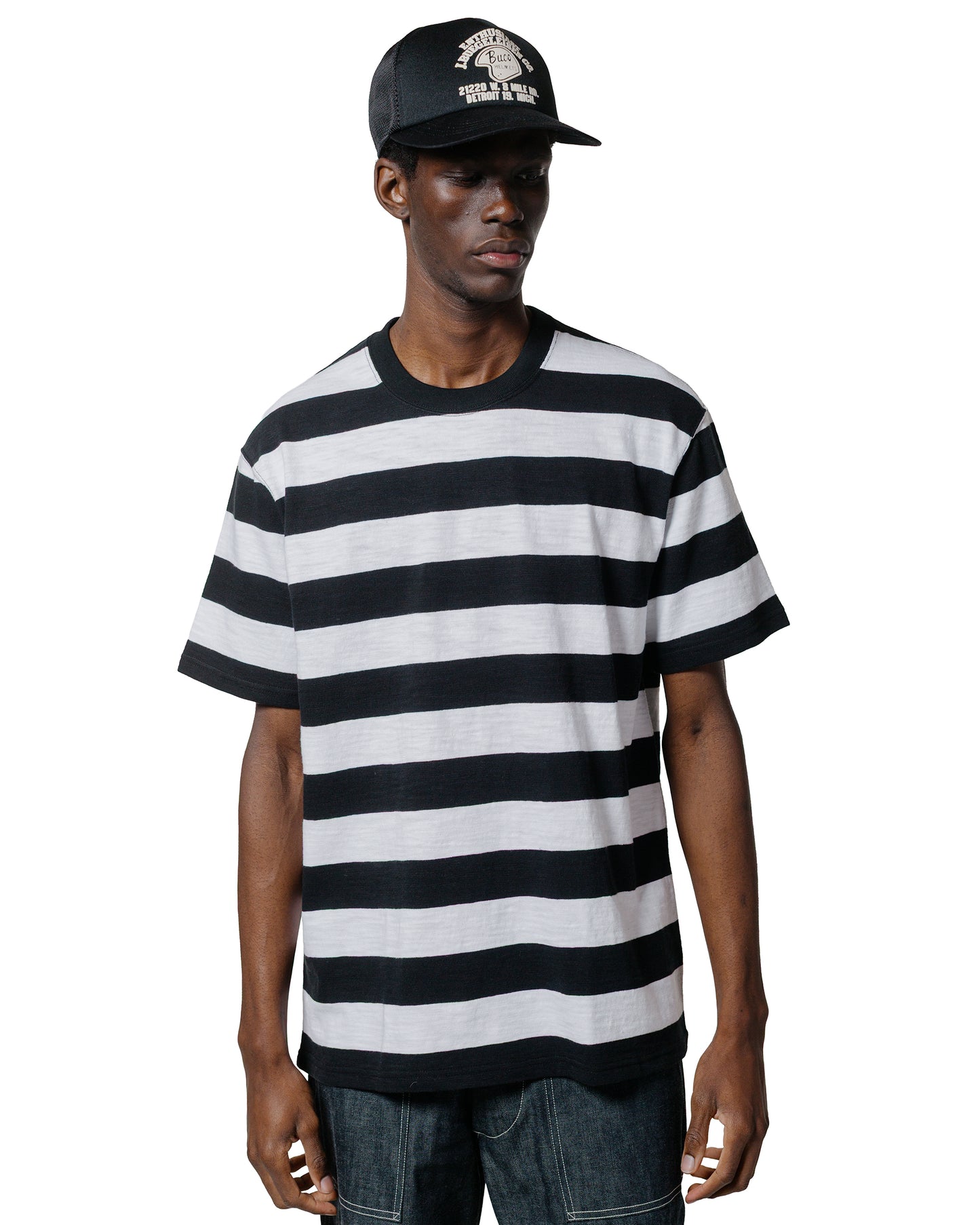 The Real McCoy's BC24002 Buco Stripe Tee S/S White