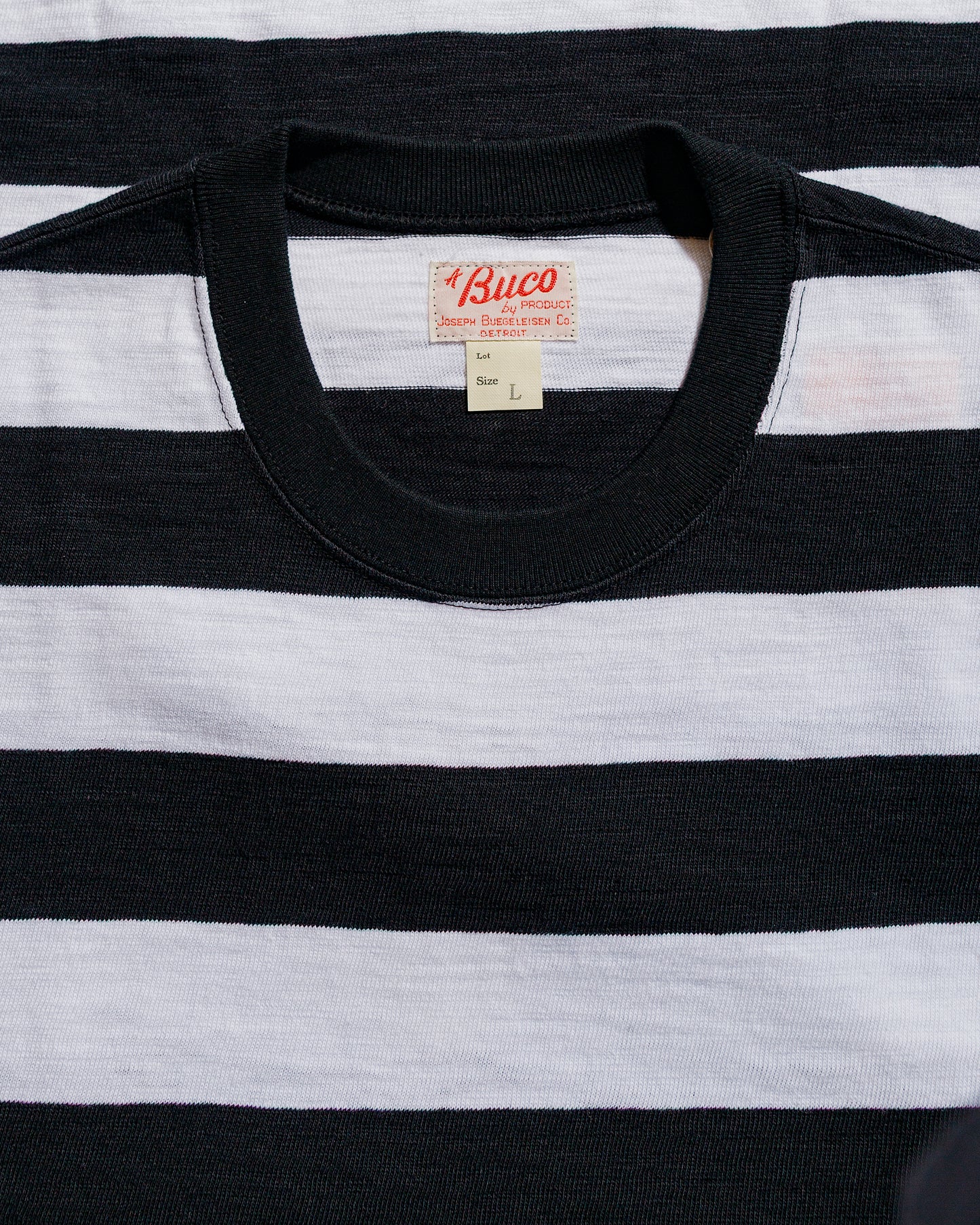 The Real McCoy's BC24002 Buco Stripe Tee S/S White