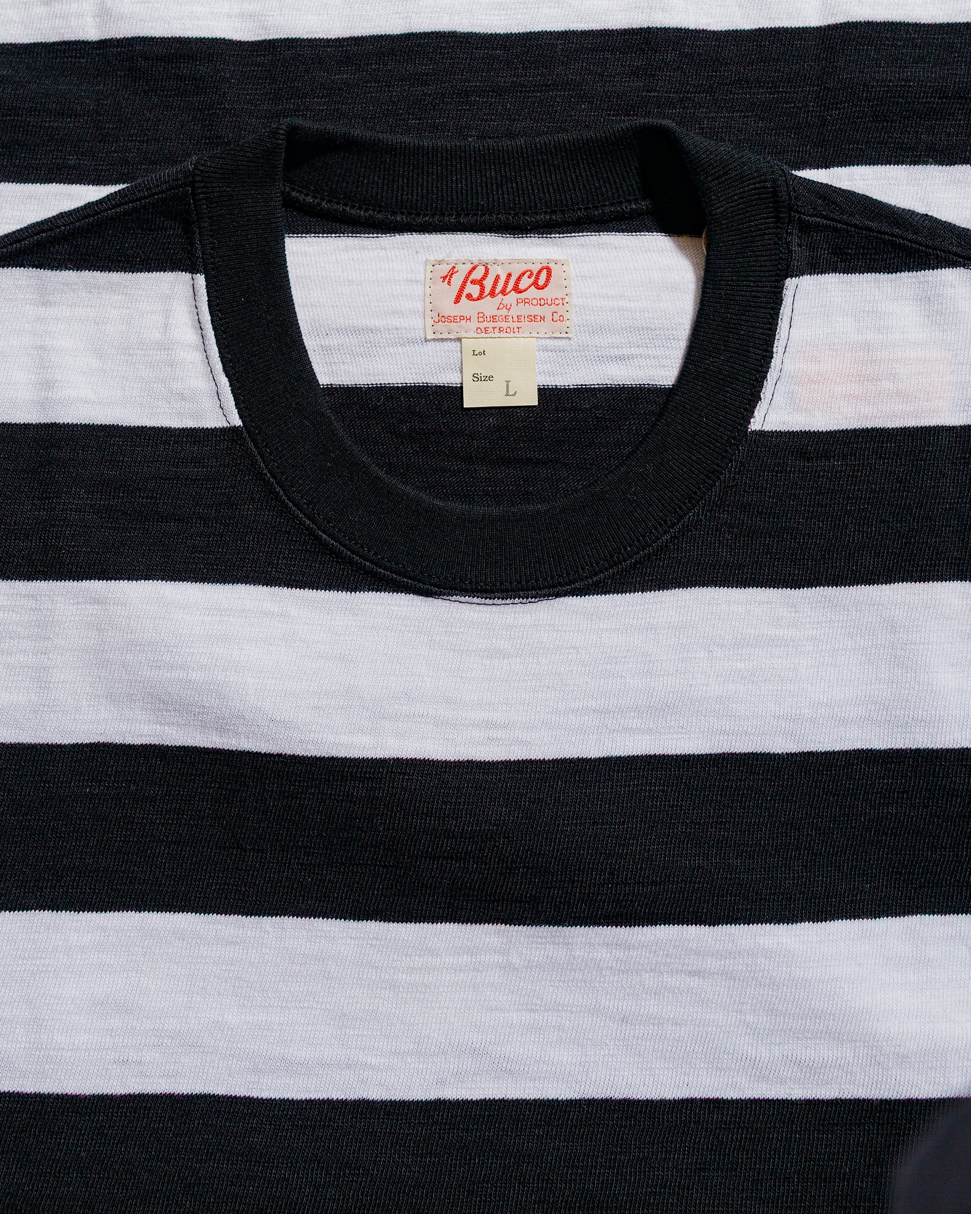 The Real McCoy's BC24002 Buco Stripe Tee S/S White