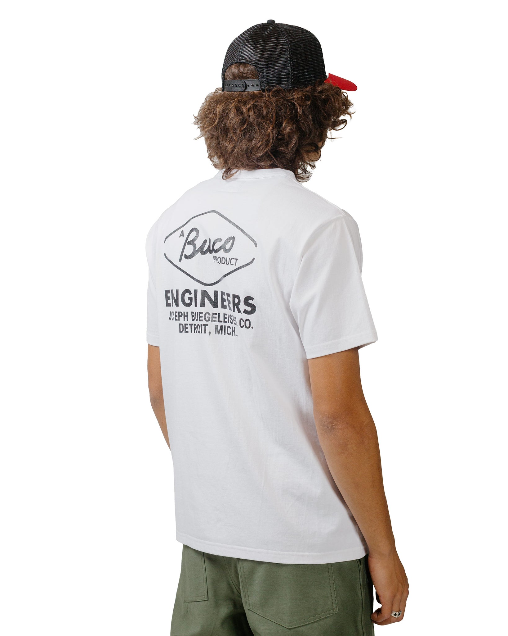 The Real McCoy's BC24003 Buco Tee / Engineers White model back