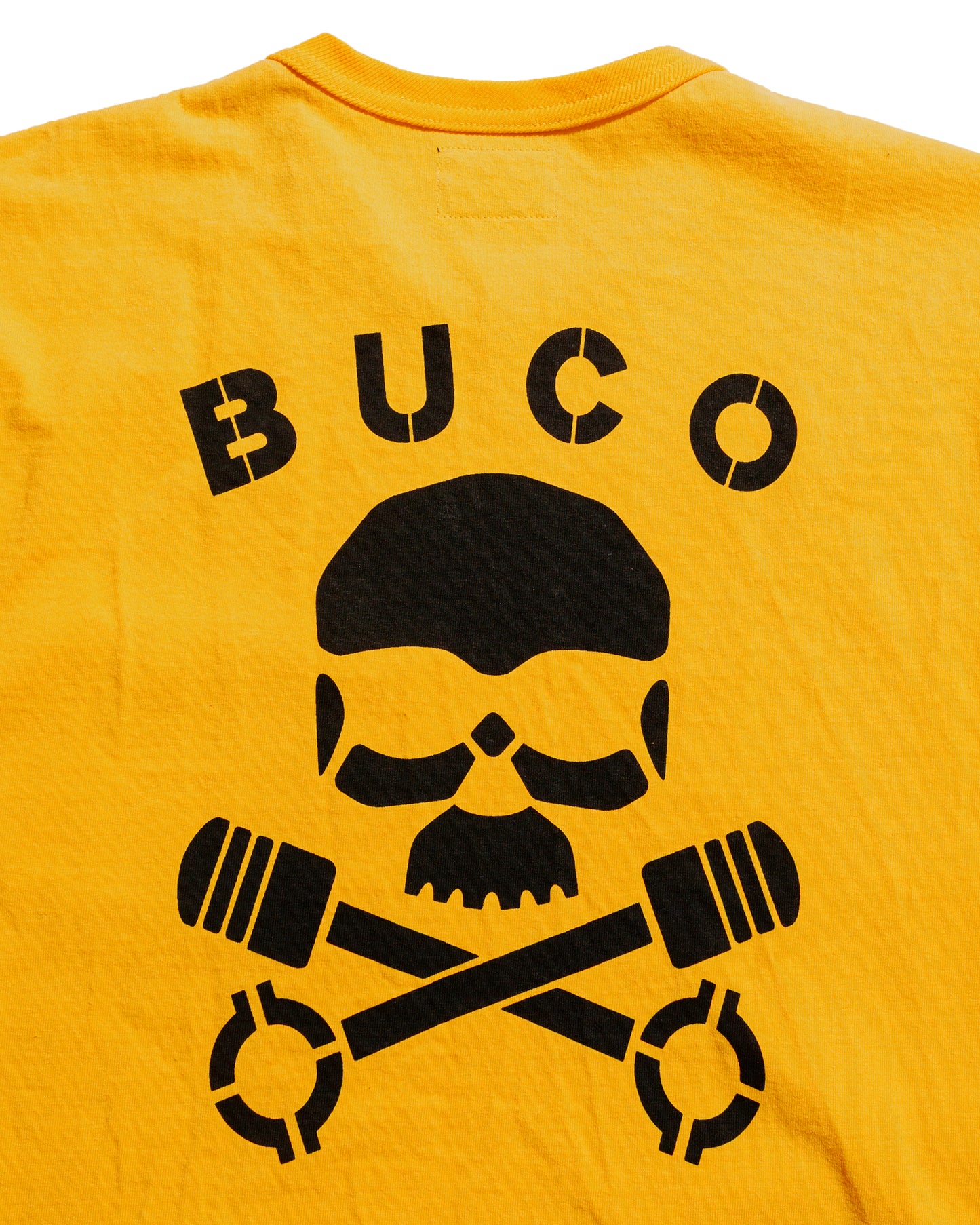 The Real McCoy's BC25003 Buco Tee / Skull Piston Yellow