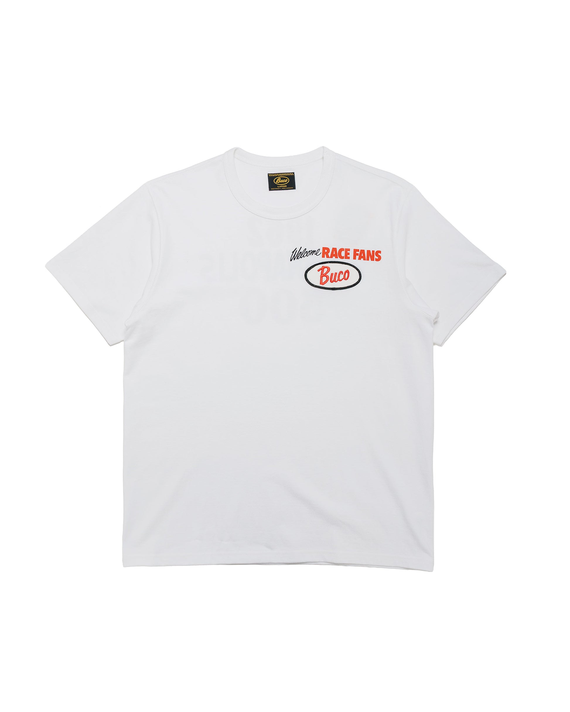 The Real McCoy's BC26004 Buco Tee / Welcome Racing Fans! White