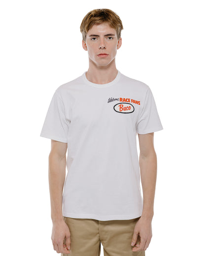 The Real McCoy's BC26004 Buco Tee / Welcome Racing Fans! White