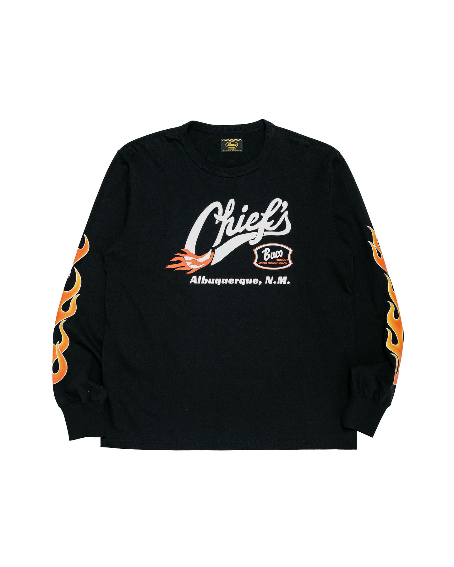 The Real McCoy's BC26005 BUCO LS Tee  Chiefs BlackRed