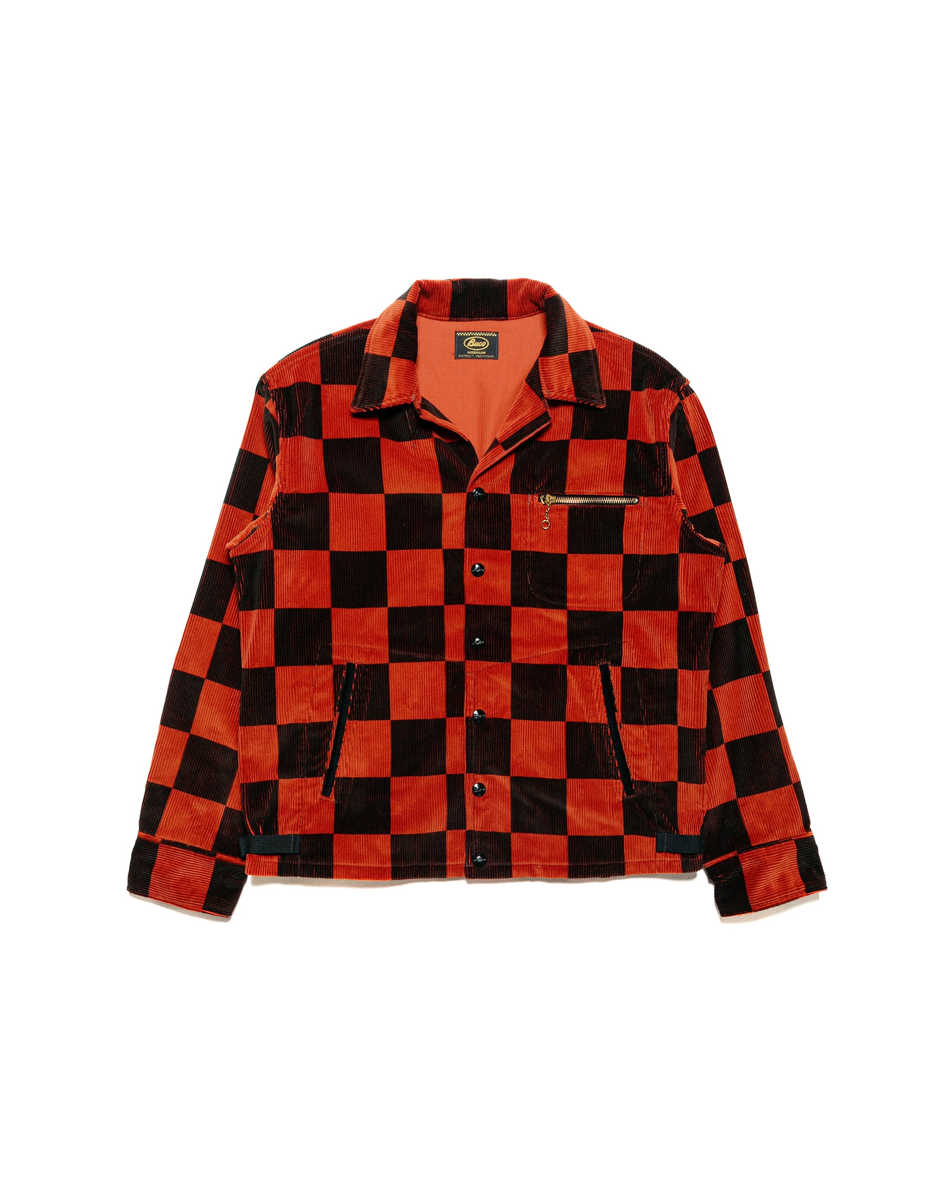 The Real McCoy's BJ23103 Buco Checkered Corduroy Jacket OrangeBlack