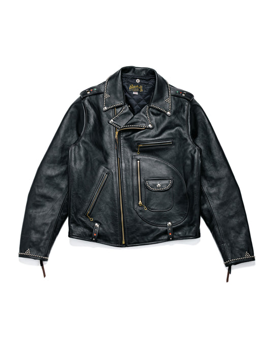The Real McCoy's BJ24101 Buco J-24 Smoky Jim Leather Jacket Black