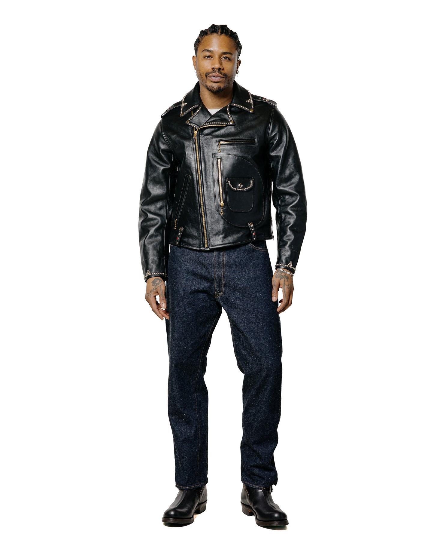 The Real McCoy's BJ24101 Buco J-24 Smoky Jim Leather Jacket Black