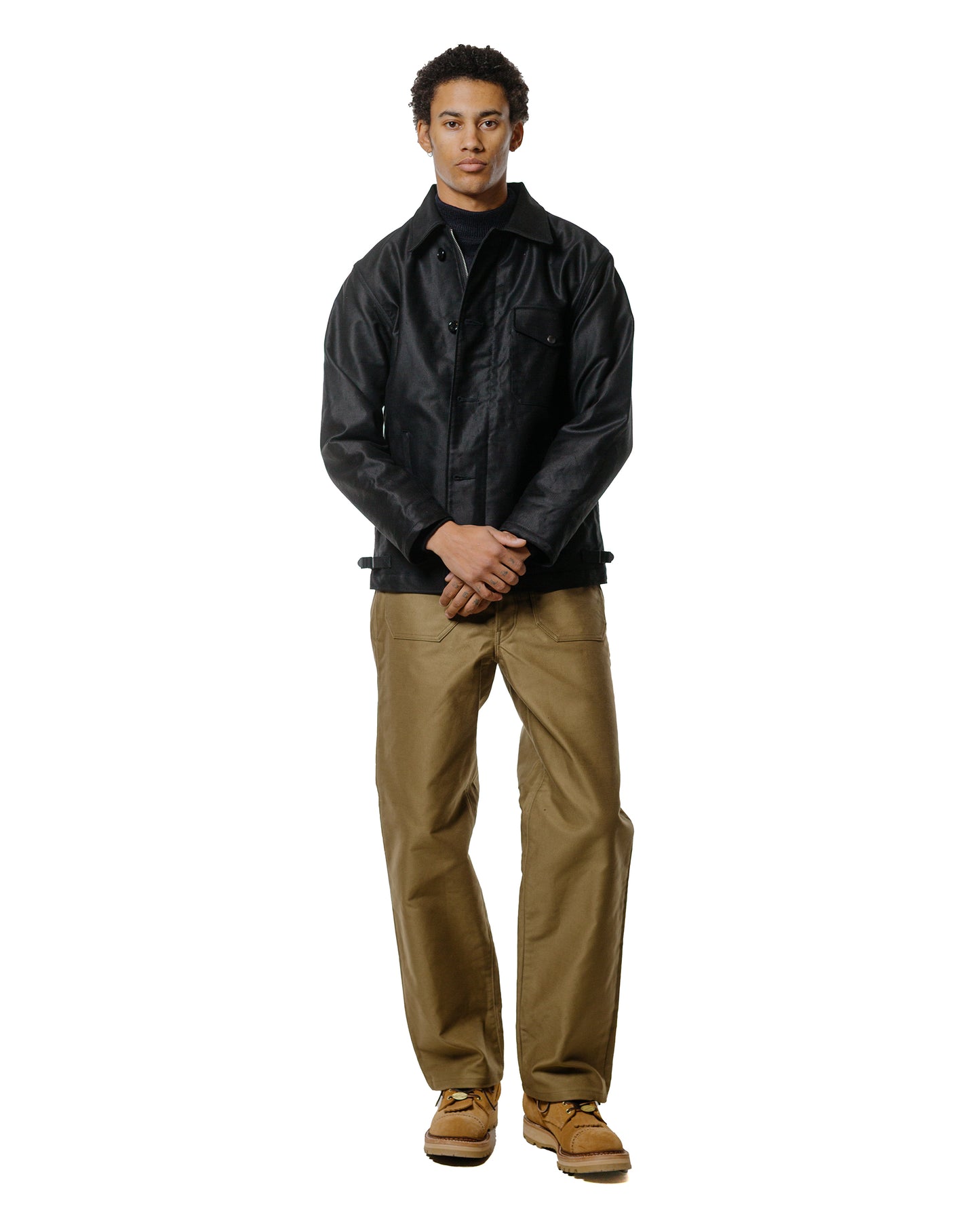 The Real McCoy's BJ25101 Buco Civilian Collared Deck Jacket Black