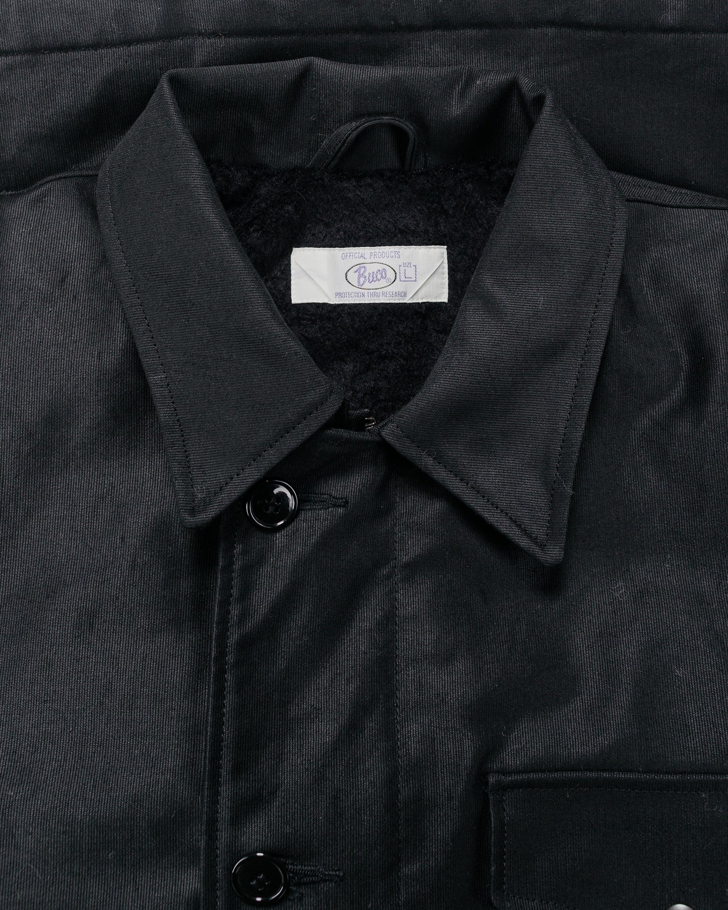 The Real McCoy's BJ25101 Buco Civilian Collared Deck Jacket Black