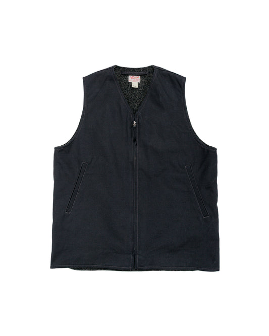 The Real McCoy's BJ25103 Buco Cotton Canvas Riding Vest Black