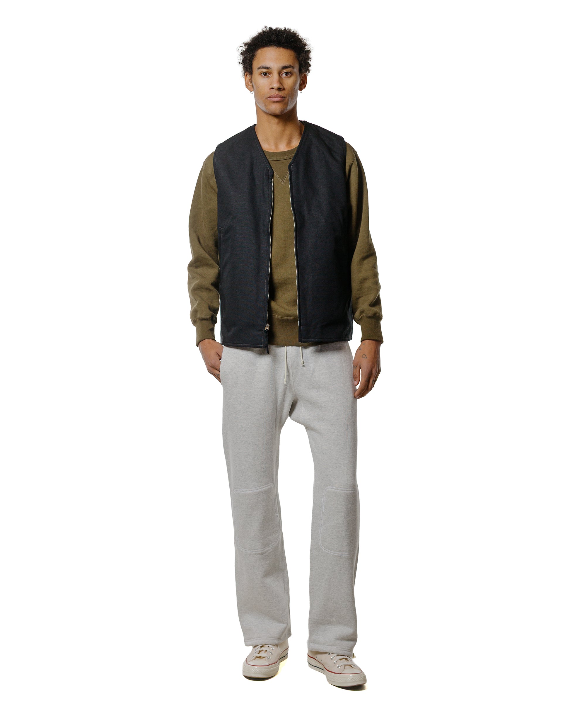 The Real McCoy's BJ25103 Buco Cotton Canvas Riding Vest Black