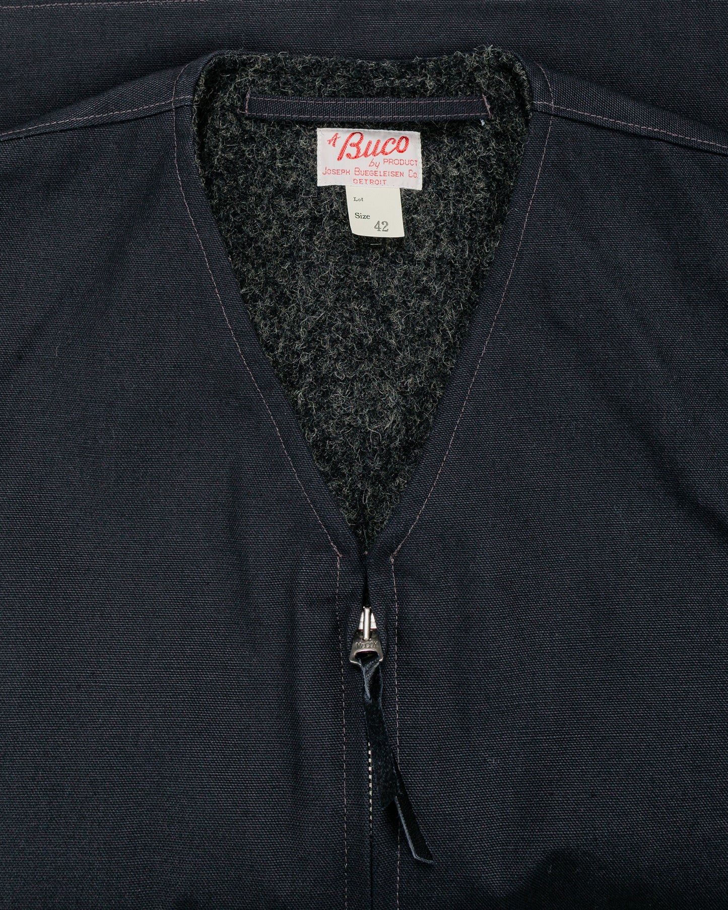 The Real McCoy's BJ25103 Buco Cotton Canvas Riding Vest Black