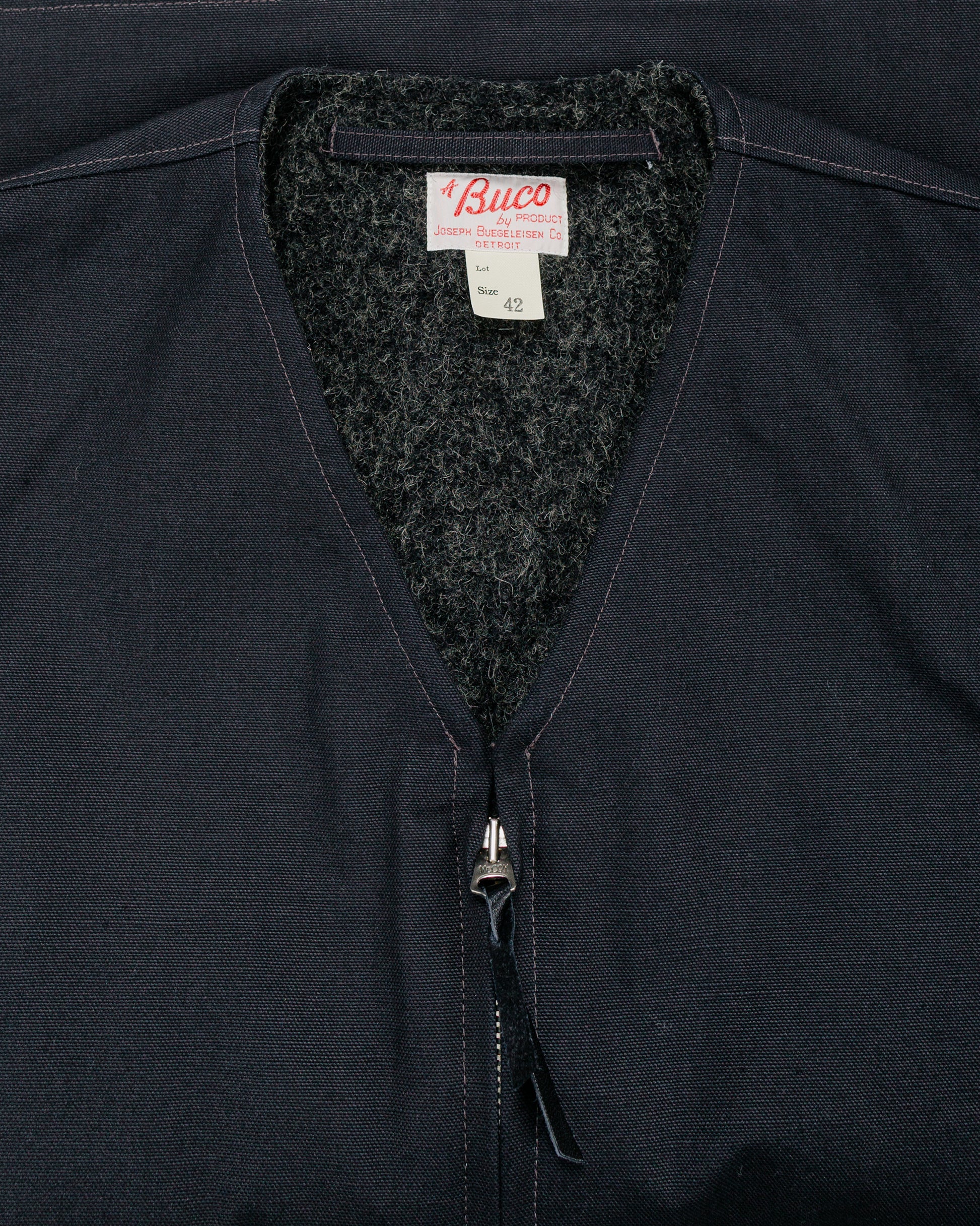 The Real McCoy's BJ25103 Buco Cotton Canvas Riding Vest Black