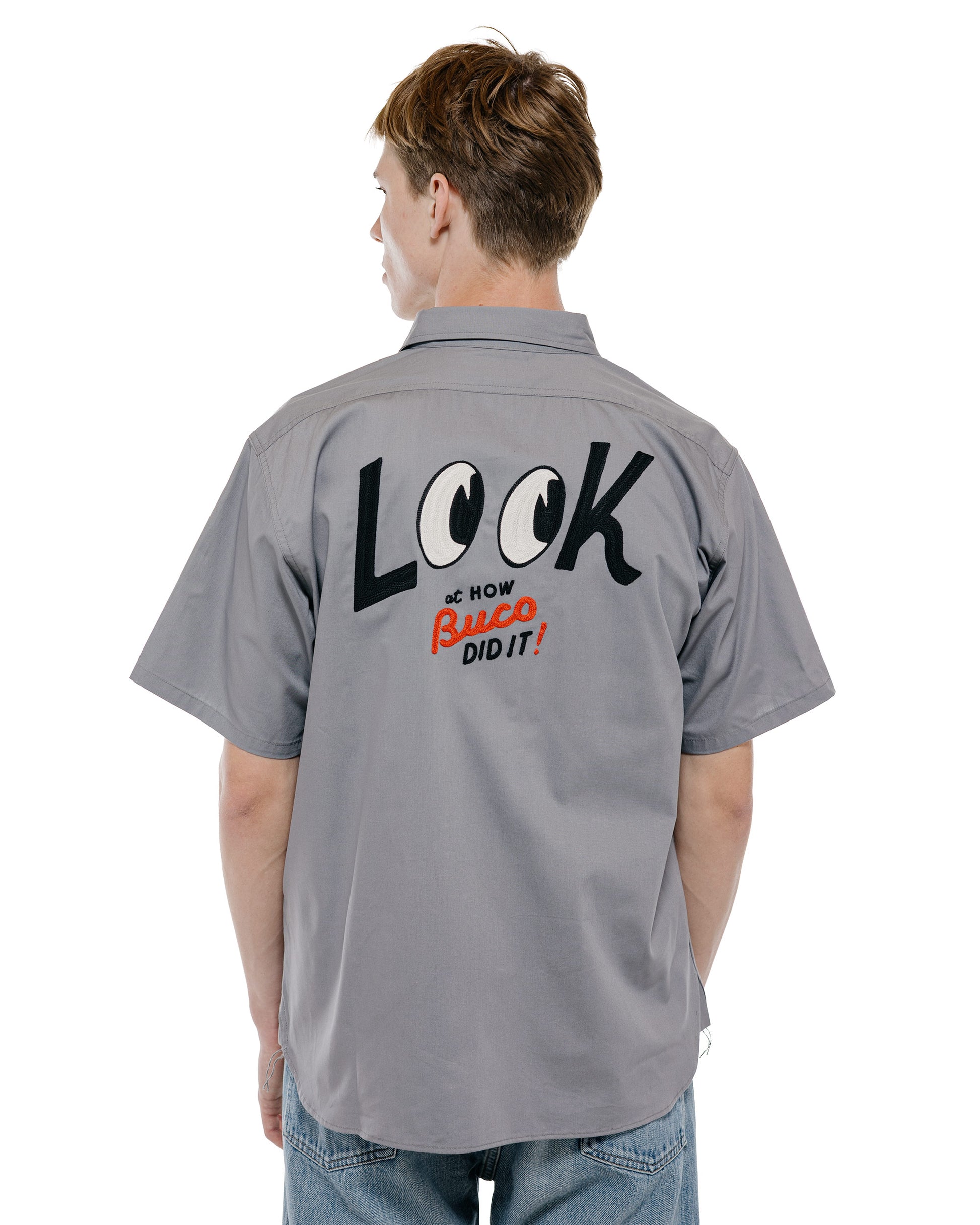 The Real McCoy's BS26001 Buco Workshirt SS  Look At How Buco Did It! Cloud Gray