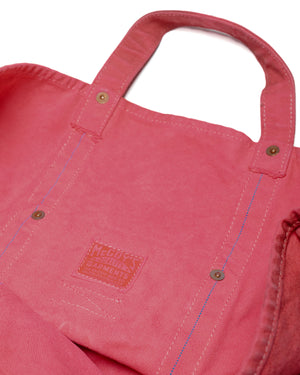 The Real McCoy's MA22010 Coal Tote (Over-Dyed) Red detail