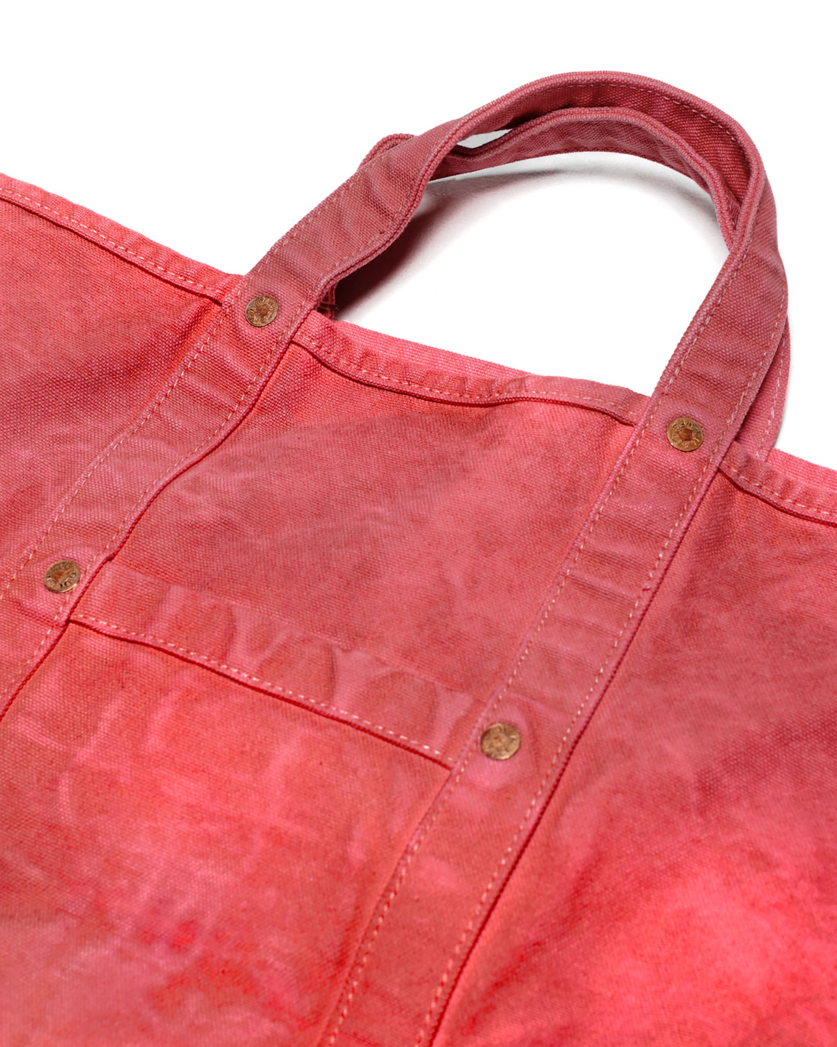 The Real McCoy's MA22010 Coal Tote (Over-Dyed) Red side