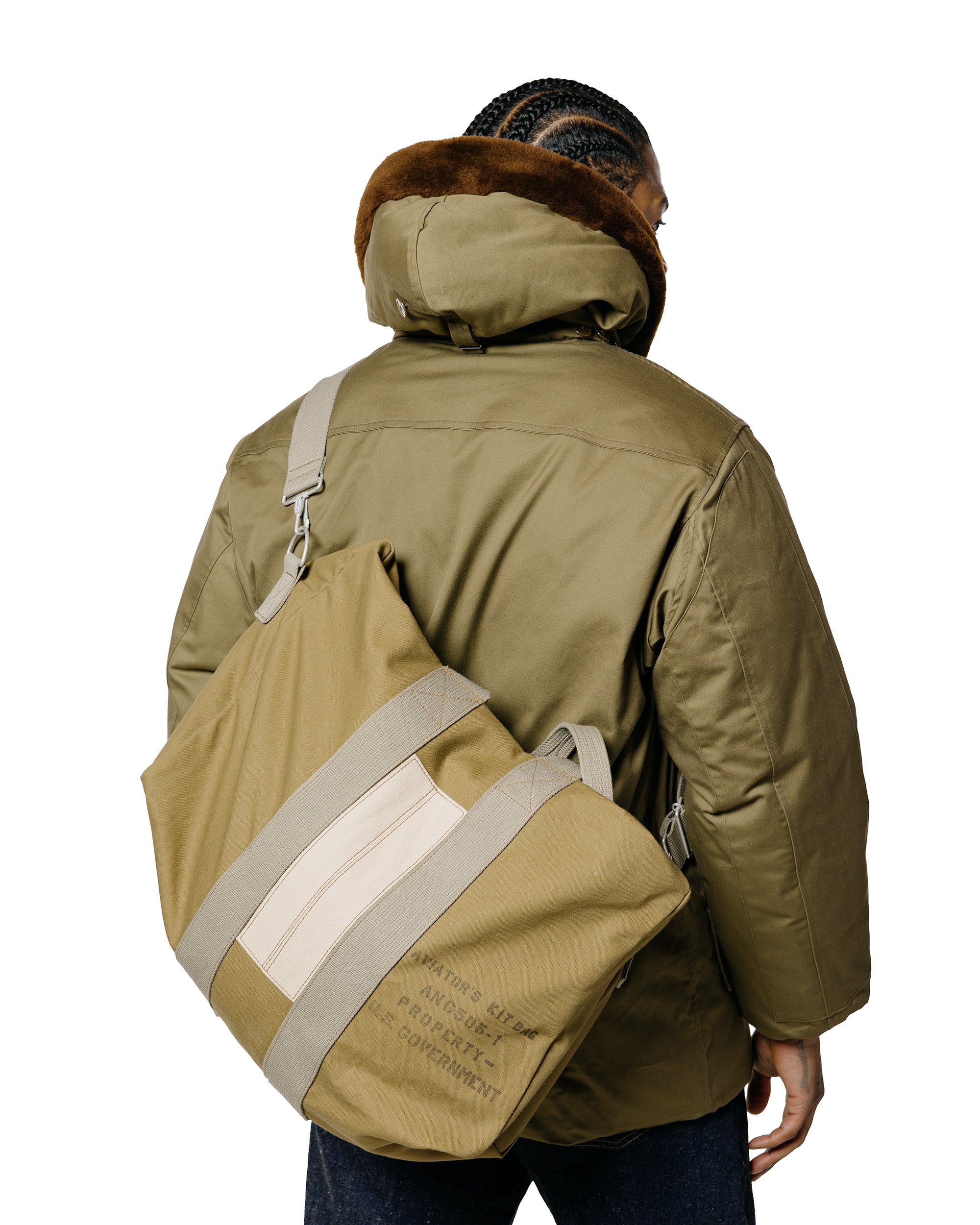 The Real McCoy's MA22101 Aviator's Kit Bag 6505-1 Khaki