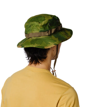The Real McCoy's MA23004 Camouflage Boonie Hat / Mitchell Pattern Green Model Rear