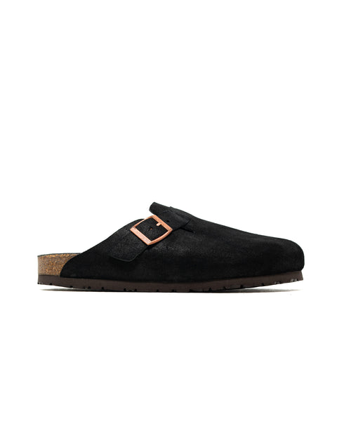 The Real McCoy's MA23012 Leather Foot-Support Clogs Black