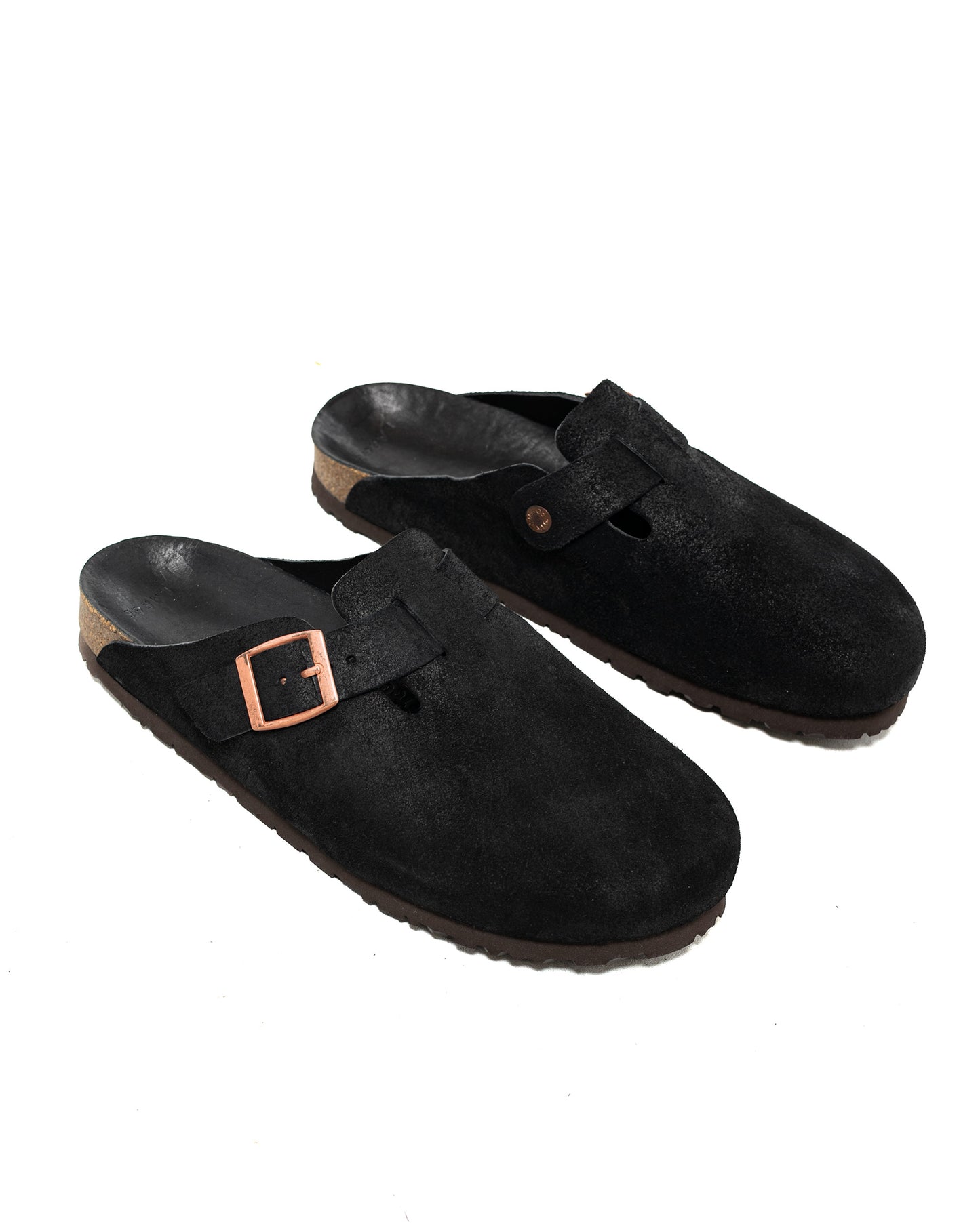 The Real McCoy's MA23012 Leather Foot-Support Clogs Black
