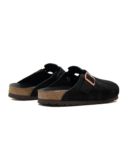 The Real McCoy's MA23012 Leather Foot-Support Clogs Black