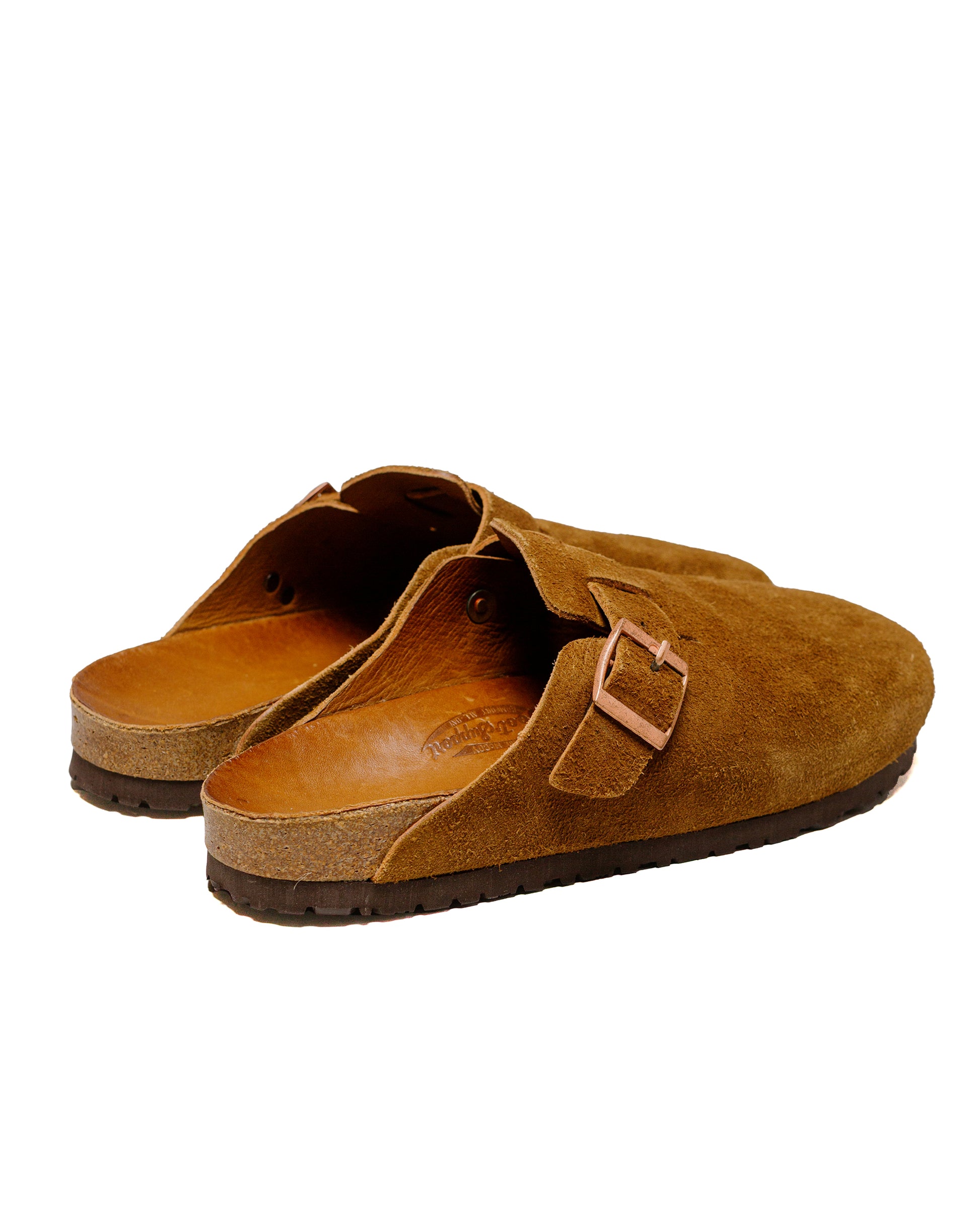 The Real McCoy's MA23012 Leather Foot-Support Clogs Raw Sienna