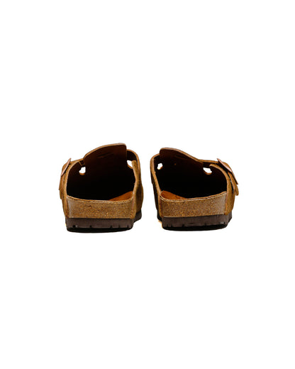 The Real McCoy's MA23012 Leather Foot-Support Clogs Raw Sienna