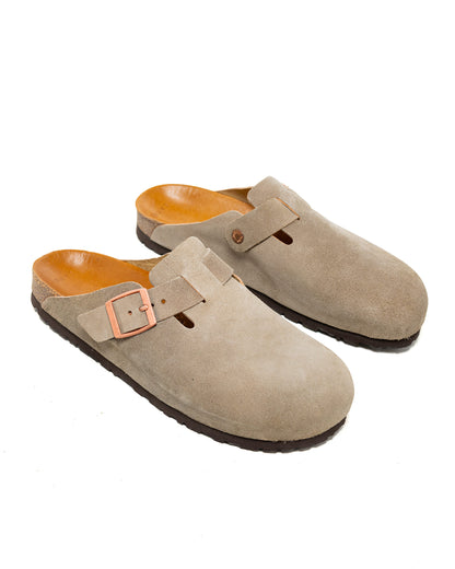 lost & found The Real McCoy's The Real McCoy's MA23012 Leather Foot-Support Clogs Taupe